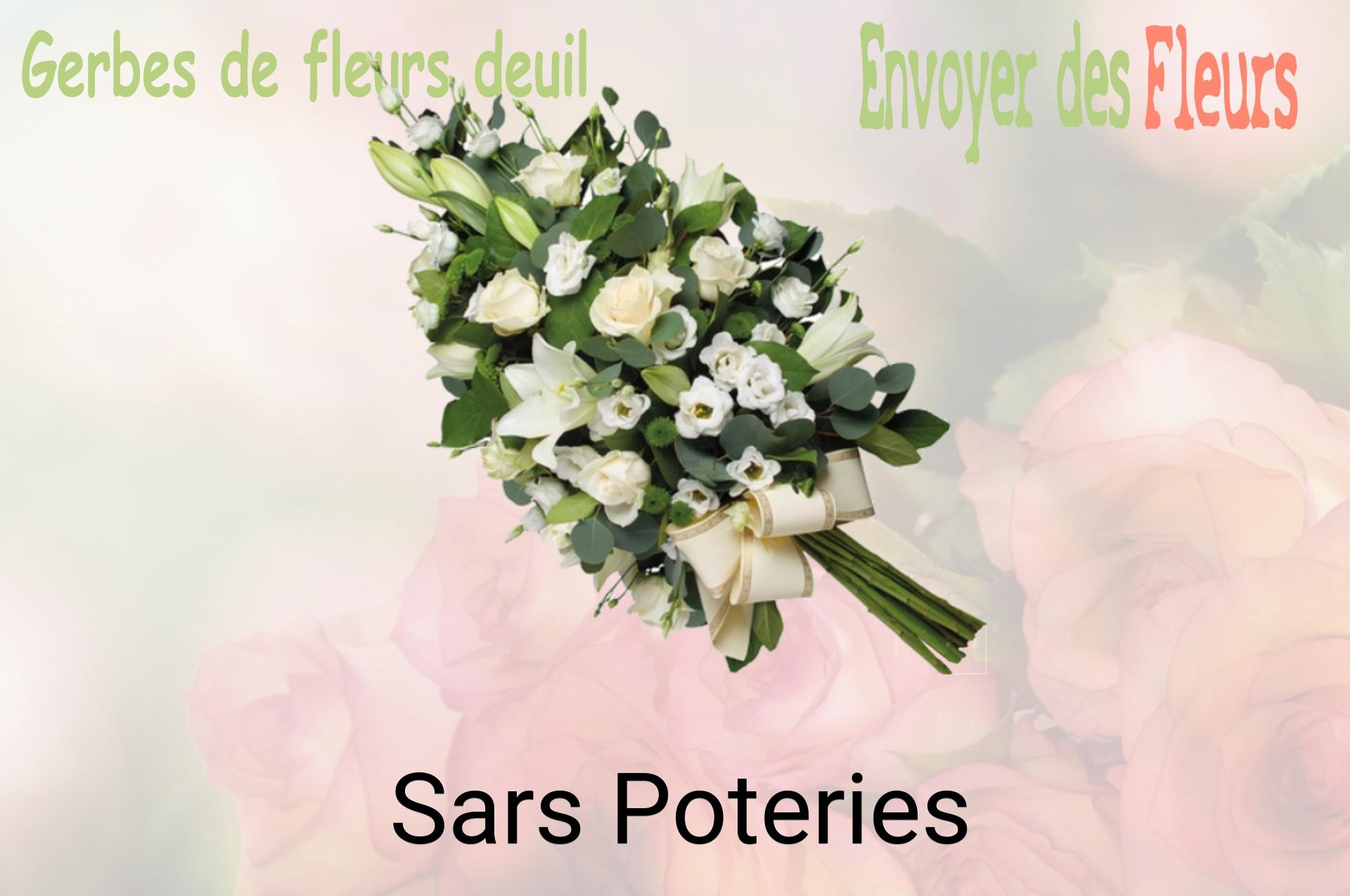 Gerbe de fleurs de deuil livrée à Sars-Poteries